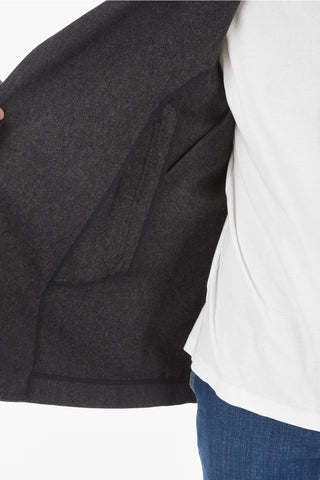 Cappotto Balmacaan Doppiopetto MELTON a 2 Tasche In Lana