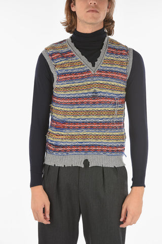 MM10 Knitted Sleeveless V-Neck Vest