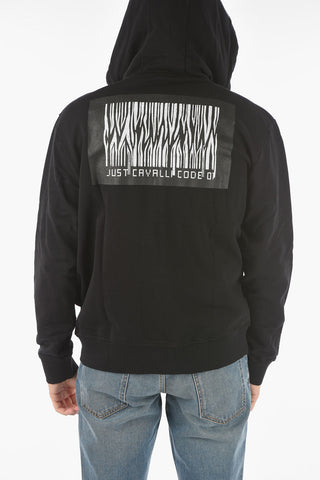 Contrasting Printed Hoodie