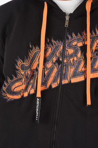 Contrasting Printed Hoodie