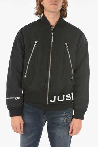 Maxi Pockets Bomber with Logo-Print