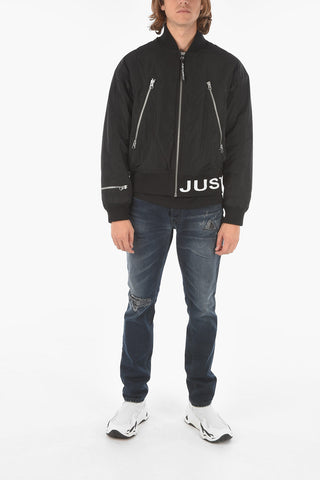 Maxi Pockets Bomber with Logo-Print