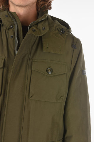 removable hood CAMOU FIELD utility down jacket