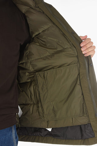 removable hood CAMOU FIELD utility down jacket