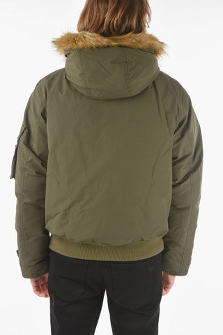 Solid Color W-JAME-21 Jacket with Faux Fur