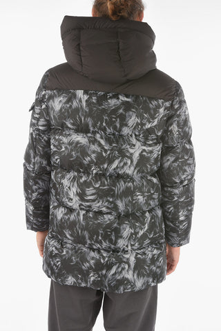 patterned SIERRA SHEEPSKIN multi-pockets down jacket
