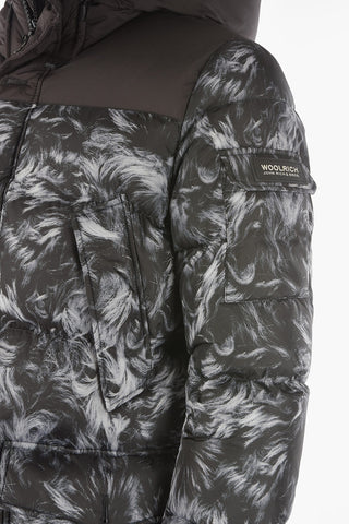 patterned SIERRA SHEEPSKIN multi-pockets down jacket