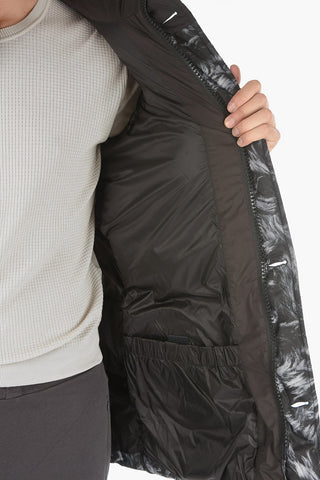 patterned SIERRA SHEEPSKIN multi-pockets down jacket
