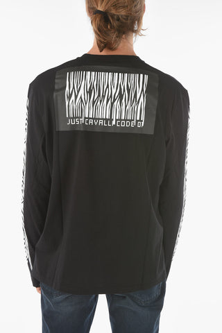 animal printed details long sleeve t-shirt