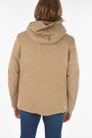 Solid Color Wool Blend TECH MOUNTAIN Down Jacket