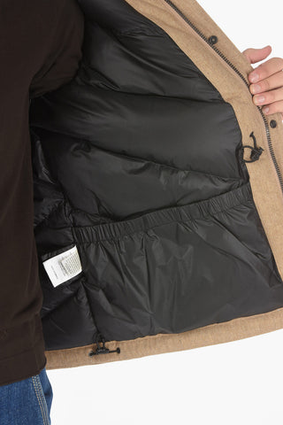Solid Color Wool Blend TECH MOUNTAIN Down Jacket