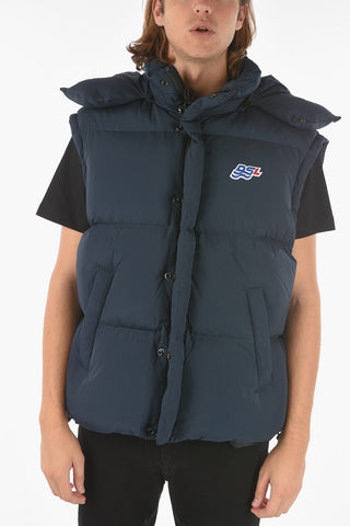 removable hood sleeveless W-ROLF-SL down jacket
