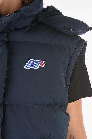 removable hood sleeveless W-ROLF-SL down jacket