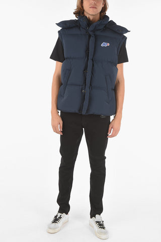 removable hood sleeveless W-ROLF-SL down jacket