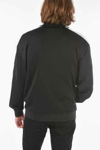 contrasting side bands S-KRAMY sweatshirt with zip closure