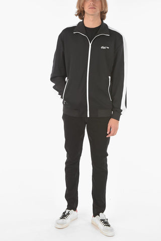 contrasting side bands S-KRAMY sweatshirt with zip closure