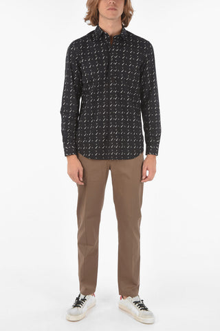 Camicia S-RILEY-TM-LS con Logo All Over