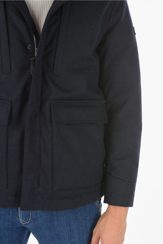 multi-pockets TECH WOOL MOUNTAIN down jacket