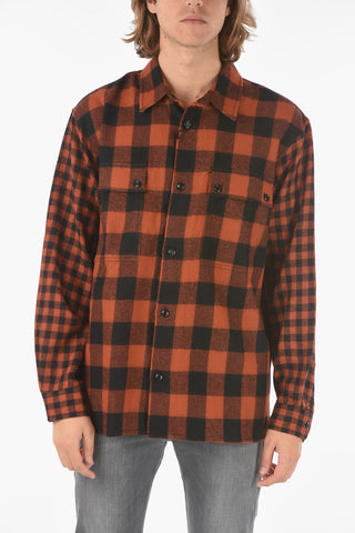 Two-Tone Tartan Motif S-BUNNEL-CHECK Shirt