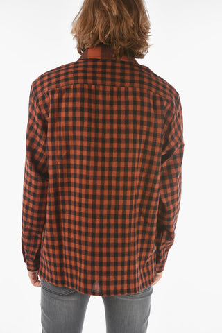 Two-Tone Tartan Motif S-BUNNEL-CHECK Shirt