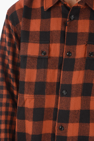 Two-Tone Tartan Motif S-BUNNEL-CHECK Shirt