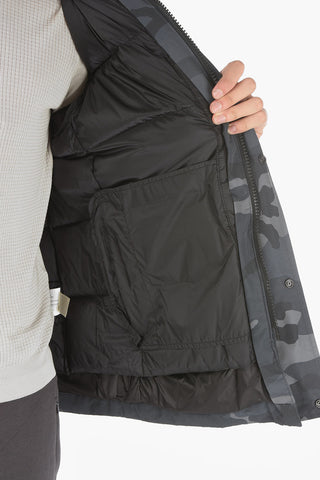 Camouflage FIELD Utility Down Jacket with Removable Hood