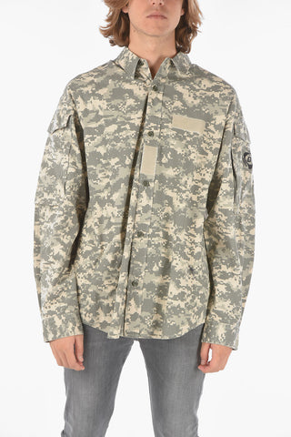 Camicia S-DAVIES Camouflage Pixel con Collo Italiano