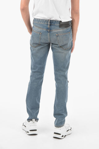 17cm Contrasting Patch Regular Fit Jeans