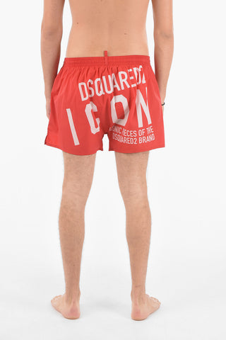 ICON costume da bagno boxer stampato sul dietro