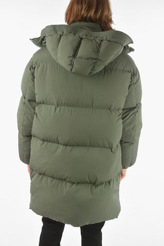 Hidden Fastening W-ROLF Down Jacket with Removable Hood