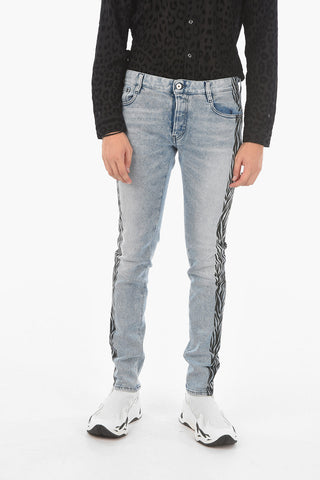 16cm Side Animal Patterned Regular Fit Jeans