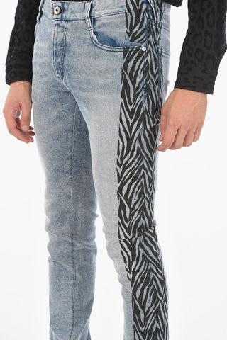 16cm Side Animal Patterned Regular Fit Jeans
