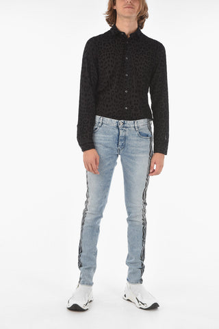 16cm Side Animal Patterned Regular Fit Jeans