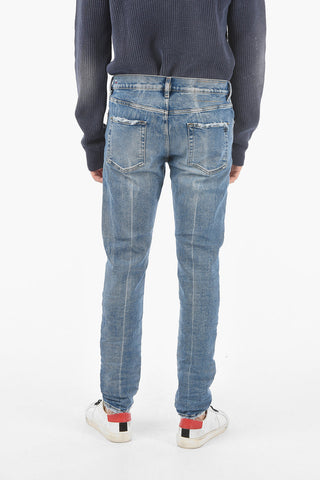 16cm frayed hem stretch denim D-STRUKT jeans L.32