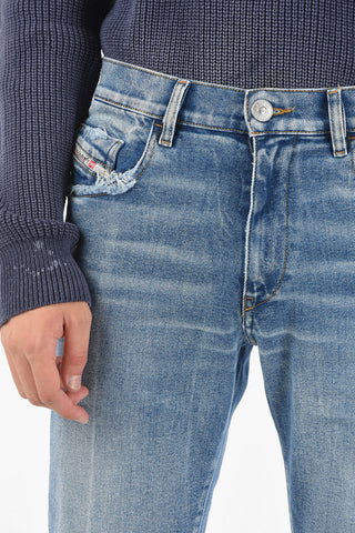 16cm frayed hem stretch denim D-STRUKT jeans L.32