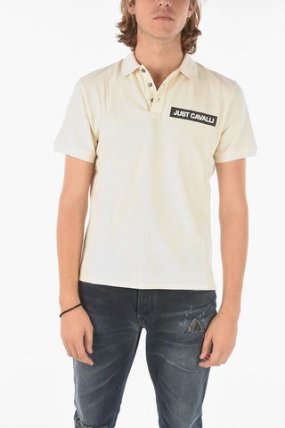3 Buttons Polo Shirt with Logo-Print