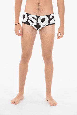 logo printed swim brief