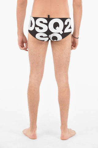 logo printed swim brief