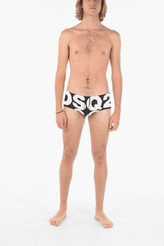 logo printed swim brief