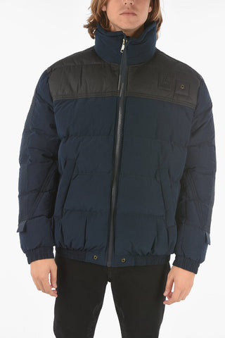 Two Tone W-BRIGGS Puffer Jacket with Zip Closure