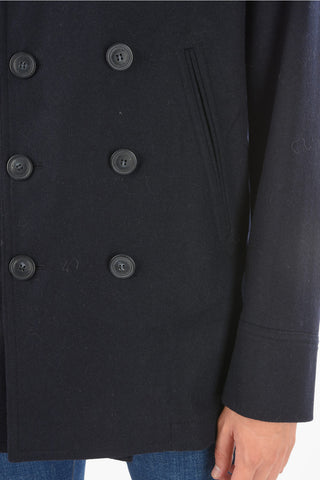 Cappotto Balmacaan Doppiopetto MELTON a 2 Tasche In Lana