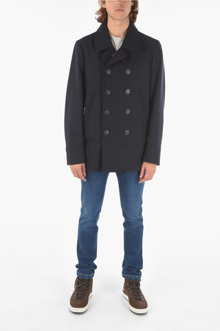 Cappotto Balmacaan Doppiopetto MELTON a 2 Tasche In Lana