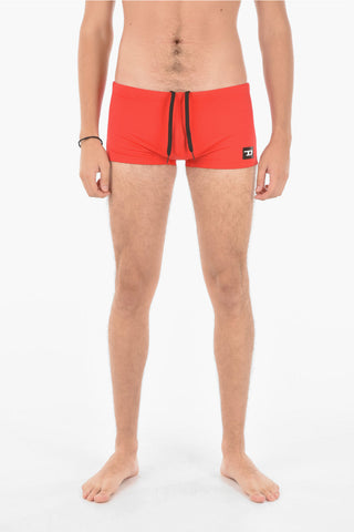 Solid Color BMBX-HERO Swim Brief with Drawstring Waist
