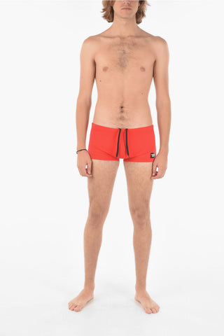 Solid Color BMBX-HERO Swim Brief with Drawstring Waist