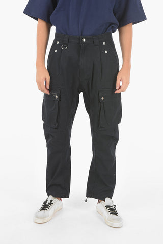 Belt Loops Cotton P-BARTOON Single Pleated Pants