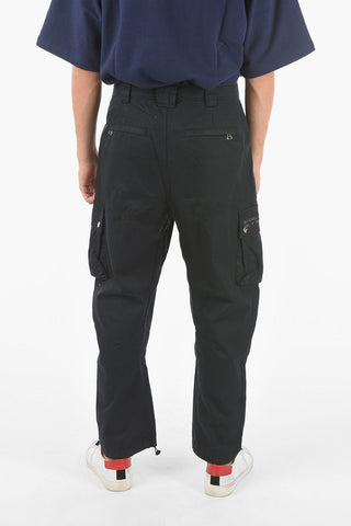 Belt Loops Cotton P-BARTOON Single Pleated Pants