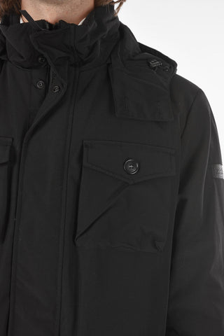 removable hood CAMOU FIELD utility down jacket