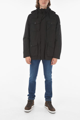 removable hood CAMOU FIELD utility down jacket