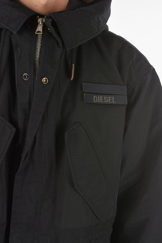 hidden fastening padded W-MILES parka