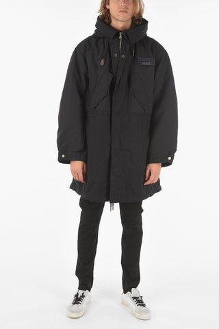 hidden fastening padded W-MILES parka